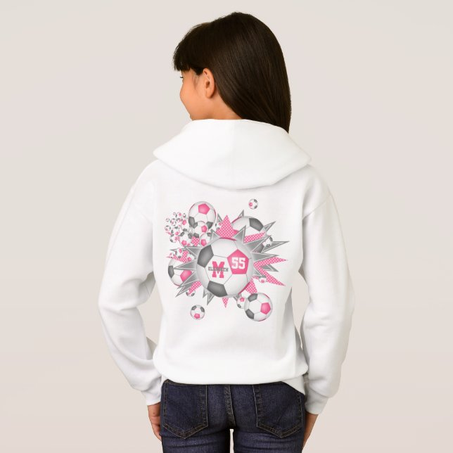 filles sport gris rose rose balle de football (Dos entier)