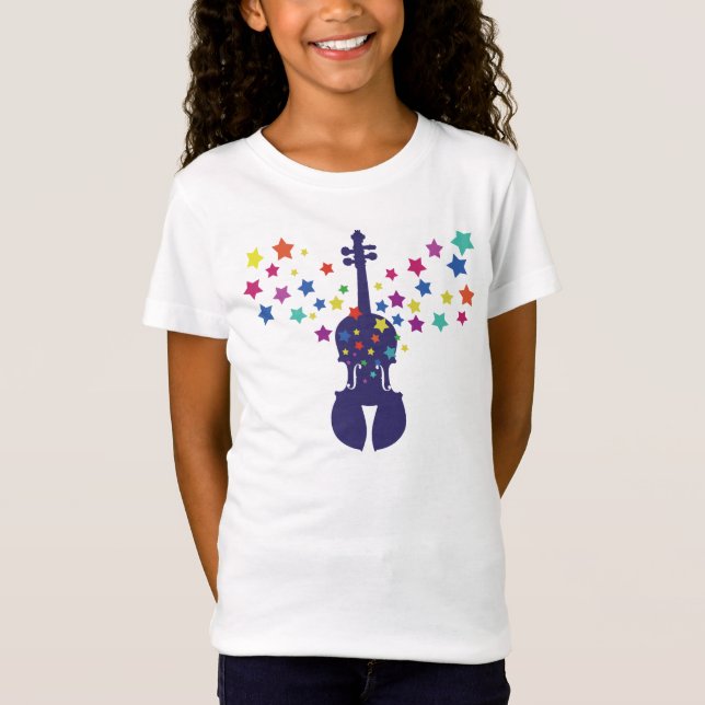 Filles-Starburst de T-shirt de violon (Devant)