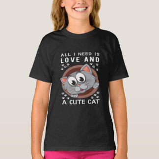 Filles Vêtements Un Chat Mignonne Filles T-shirt E
