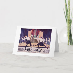 Filles vintages de Paris clôturant la carte de