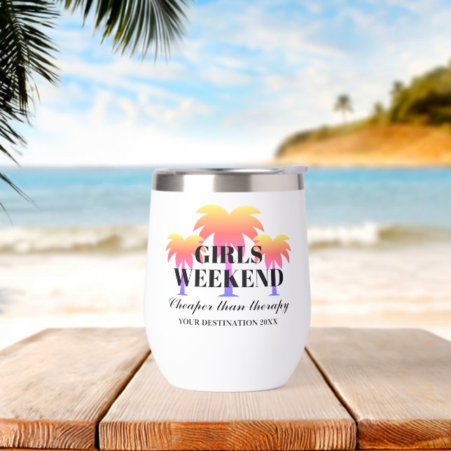 Filles week-end palmier tropical faveur (Yoga)