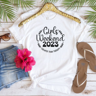 Filles Weekend 2023 Couleur du texte T-shirt perso