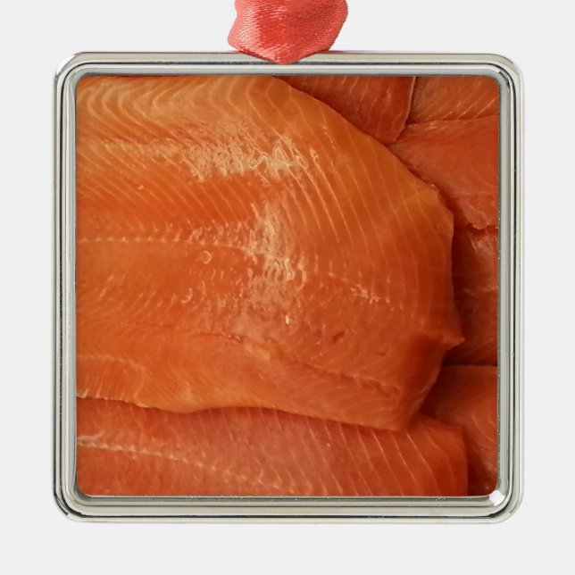Filleted Salmon Silbernes Ornament (Vorne)