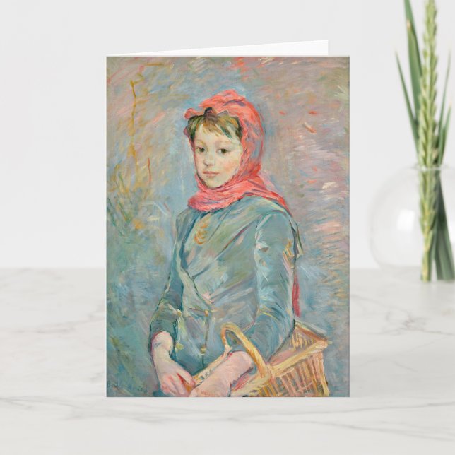 Fillette Portant un Panier | Berthe Morisot Karte (Vorderseite)