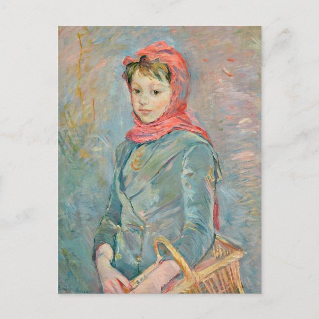 Fillette Portant un Panier | Berthe Morisot Postkarte (Vorderseite)