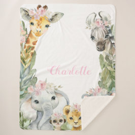 Fillette Safari Couverture bébé