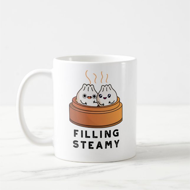Filling Steamy Funny Dimsum Bao Pun Kaffeetasse (Links)