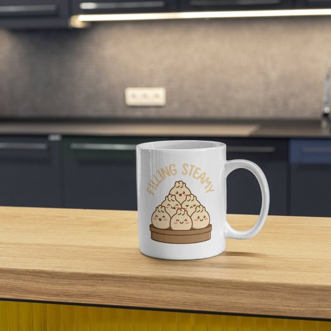 Filling Steamy - Funny Dumpling Kaffeetasse (Von Creator hochgeladen)