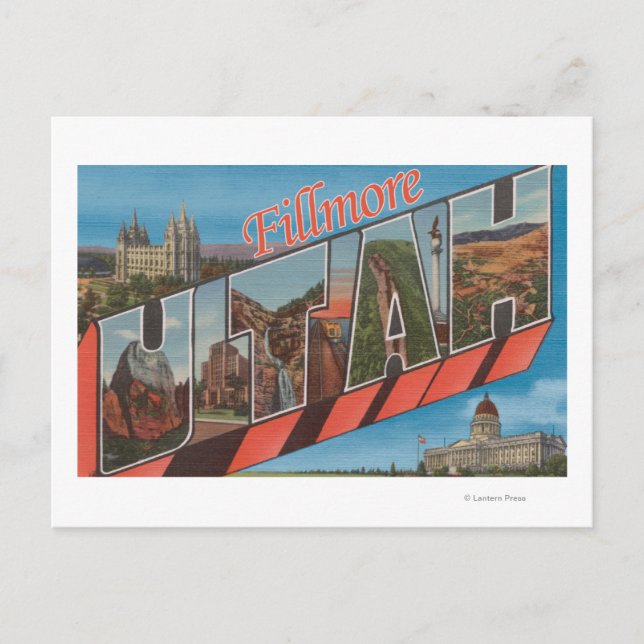 Fillmore, Utah - Großbuchstaben - Szenen Postkarte (Vorderseite)