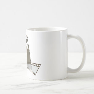 Film clapperboard und Filmspule Kaffeetasse