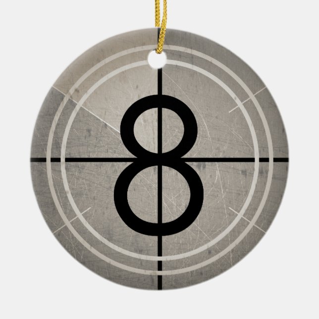Film-Count-down-Verzierung Keramikornament (Vorne)