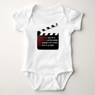 Film Crew Film Clap on a New Genre Baby Strampler