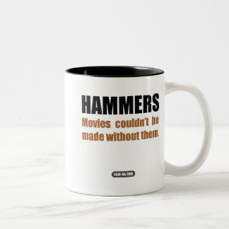 Film-Crew: "Hämmert " Zweifarbige Tasse