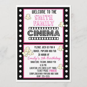 Film de la soirée cinéma Popcorn Invitation d'anni