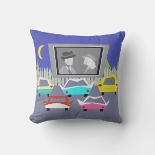 Film Drive-In de petite ville Coussin extérieur