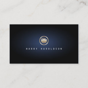 Film Editor Elegantes Video Clip Icon Blue Glow Visitenkarte
