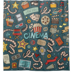 Film-Fan-Kino-Theater-Entwurf Duschvorhang