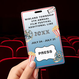 FILM FESTIVAL Stylisch Maßgeschneidert Personalisi Ausweis