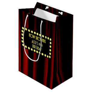 Film-Festzelt-Samt-Vorhang-personalisierte Mittlere Geschenktüte