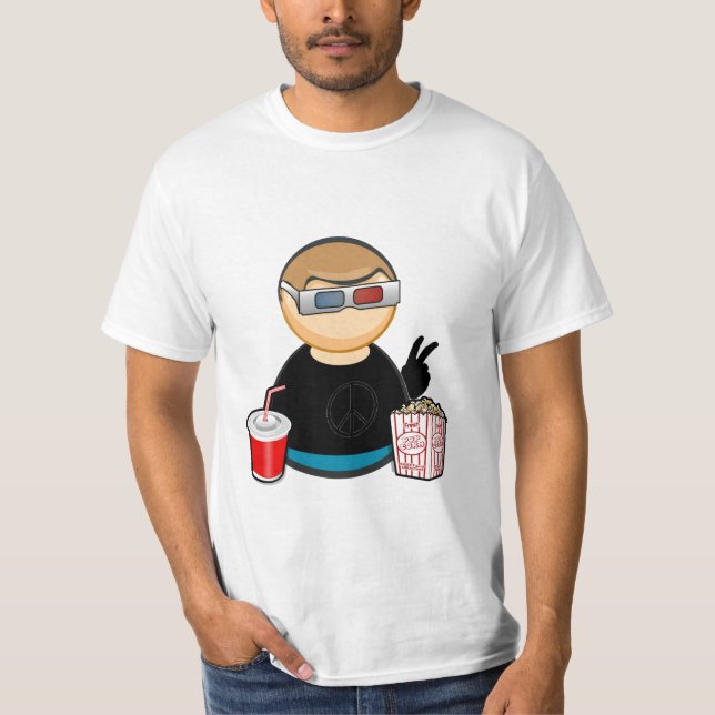 Film-Geher-Frieden T-Shirt (Vorderseite)