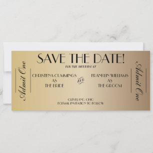 Film-Karten-Save the Date Mitteilung (Gold2) Save The Date