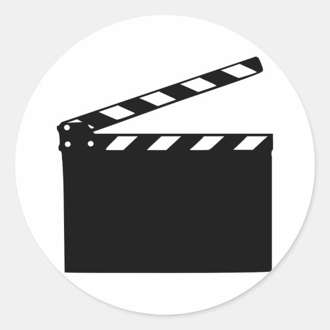 Film - Klapperboard Runder Aufkleber (Vorderseite)