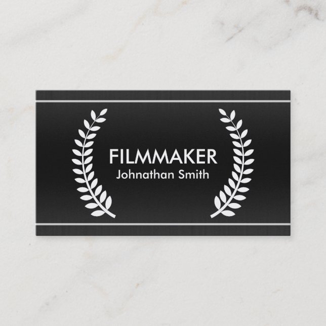 Film-Lorbeer-noble Visitenkarten für Filmemacher Visitenkarte (Vorderseite)