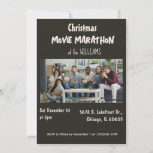Film-Marathon-Weihnachtsfeier-Einladung Einladung