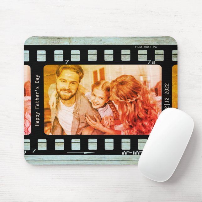 Film Negativ Ihr eigenes Bild 35mm Film Vater Gesc Mousepad (Mit Mouse)