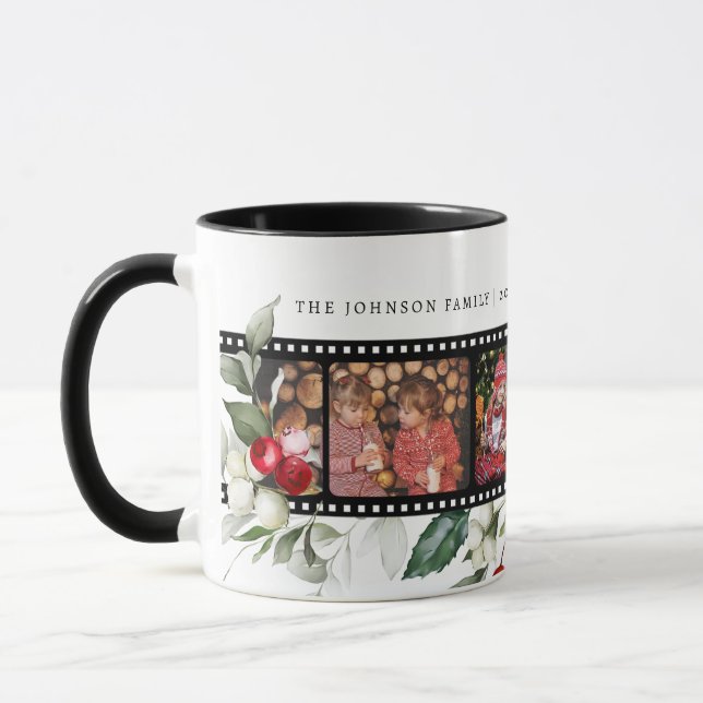 Film Negative Weihnachtsfotokarte Tasse (Links)