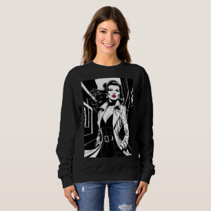 Film Noir Femme Fatale Retro Sweatshirt