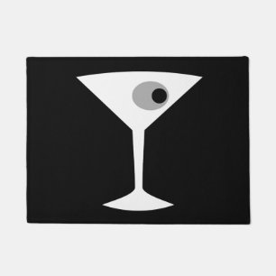 Film Noir Martini-Glas-Türmatte Fußmatte