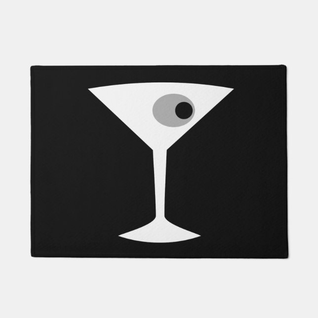 Film-Noir Martiniglastür-Matte Fußmatte (Vorderseite)