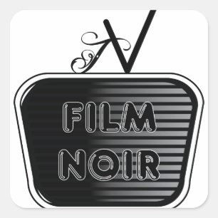 Film Noir Quadratischer Aufkleber