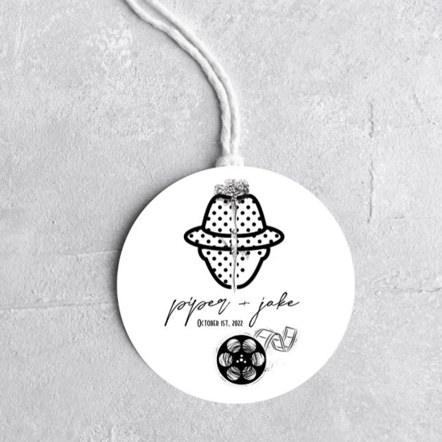 Film Noir - Weiß - Paare MultiUse Gefälligkeitsauf Runder Aufkleber (Von Creator hochgeladen)