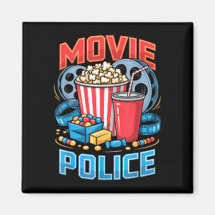 Film Polizeifilm Kinofilm Essen Nacht Snack Popcor Magnet