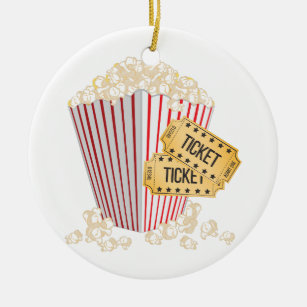 Film-Popcorn Keramik Ornament