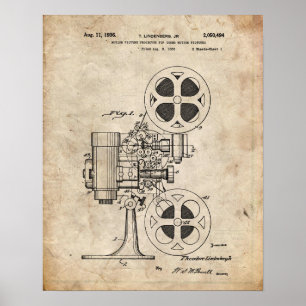 Film-Projektor-Patent-Plakat Poster