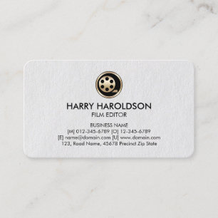 Film Reel Icon Film Editor Premium Carte de visite