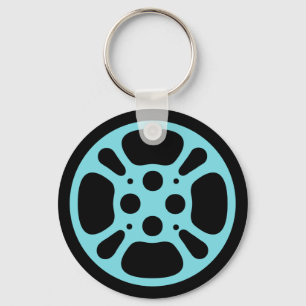 Film Reel / Movie Reel Keychain (Blue) Schlüsselanhänger