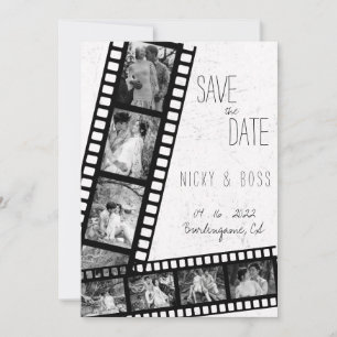 Film Rustikal Moderne Foto Save-the-Date Hochzeit Einladung