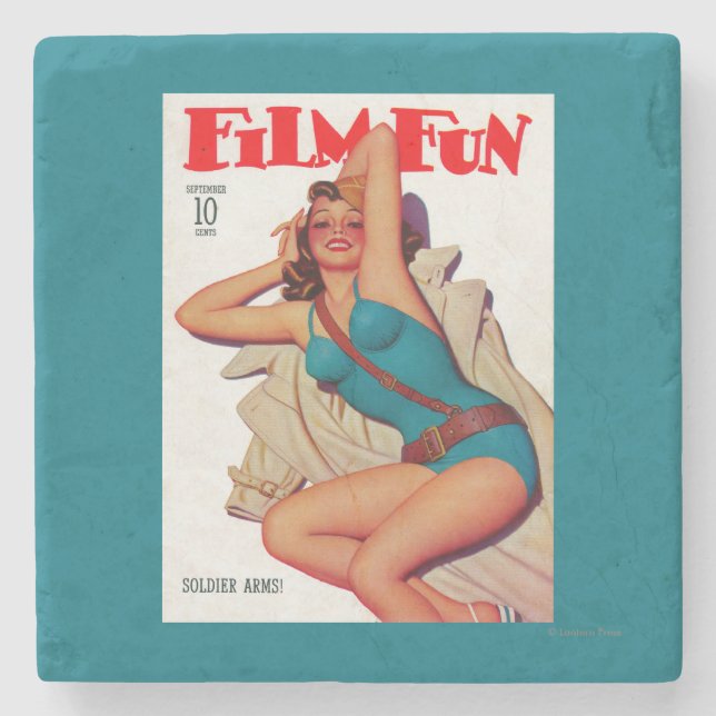 Film-Spaß-Titelseite10 Steinuntersetzer (Vorderseite)
