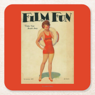 Film-Spaß-Titelseite2 Rechteckiger Pappuntersetzer