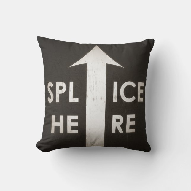 Film-Spleiß hier Pillow Kissen (Vorderseite)