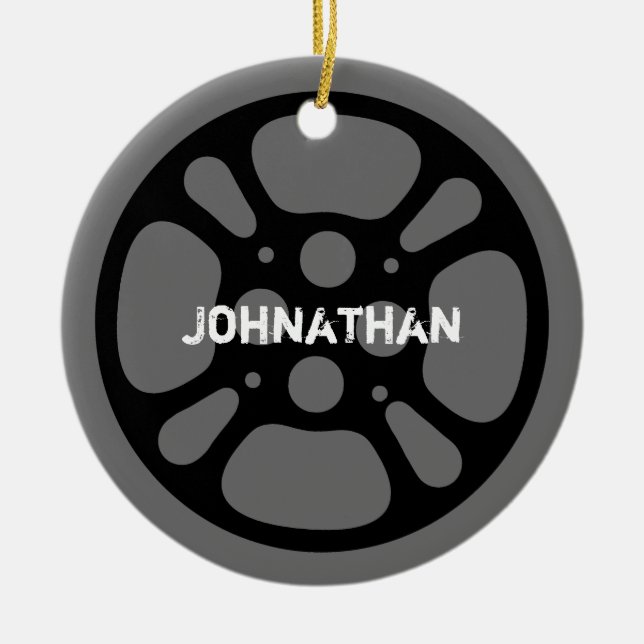 Film-Spule/Film-Spulen-Name-Verzierung Keramik Ornament (Vorne)