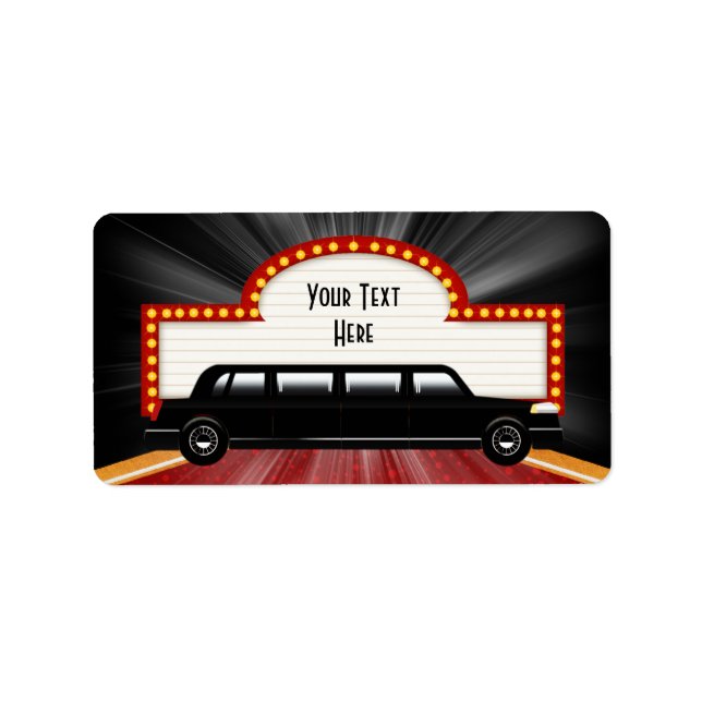 Film Star Limo und Marquis Address Labels Adressaufkleber (Vorne)