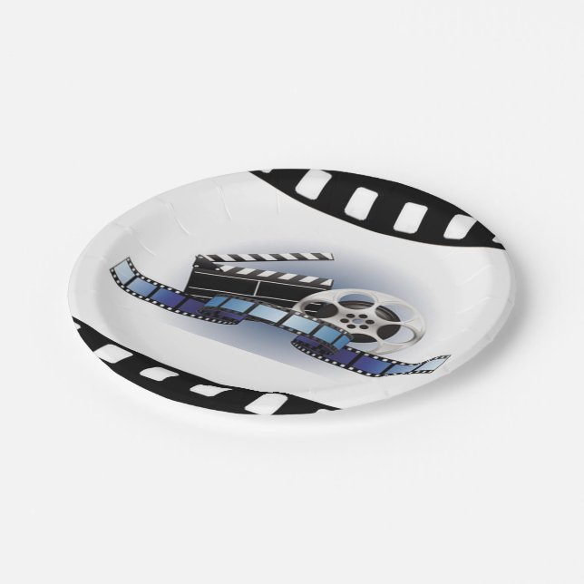 Film-Streifen-Papier-Teller Pappteller (Schrägansicht)