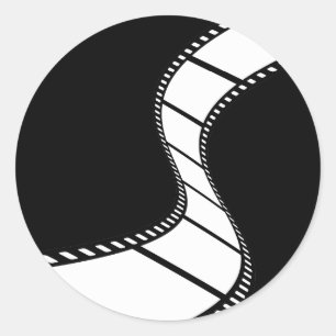 Film-Streifen Runder Aufkleber