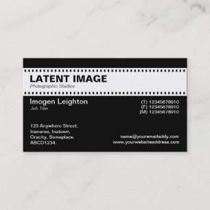 Film Strip Header - Weiß mit Schwarz (Gold) Visitenkarte