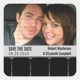 Film Théâtre Photo Enregistrer Stickers Date, Gris